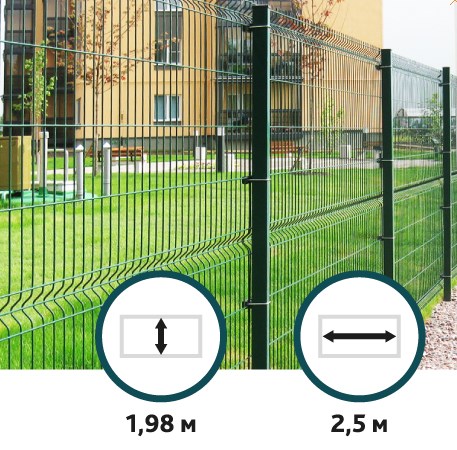 Секционный проволочный забор 2 м