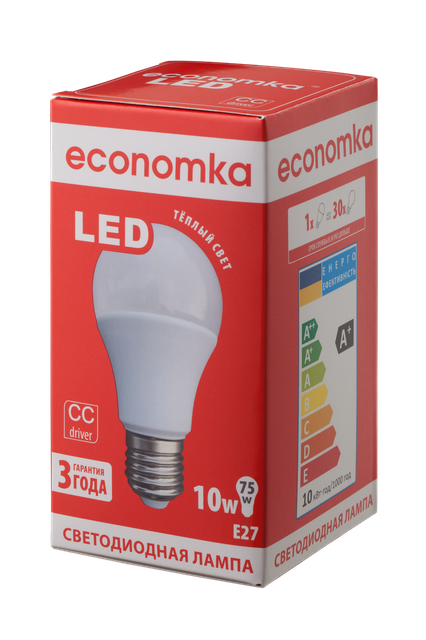  Economka LED A60 10W E27 2800K