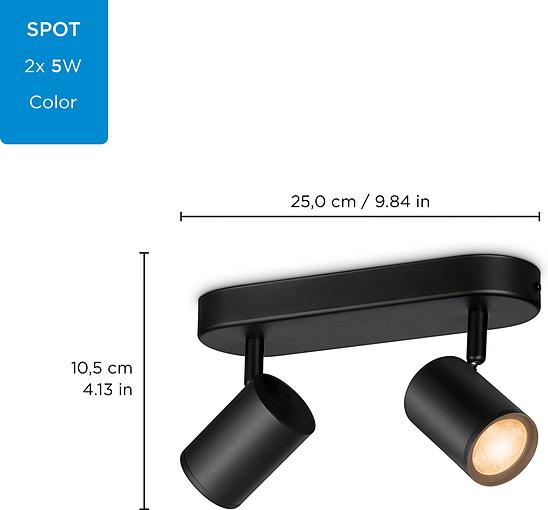    WiZ IMAGEO Spots Smart 25W 2200-6500K RGB  (929002659101)