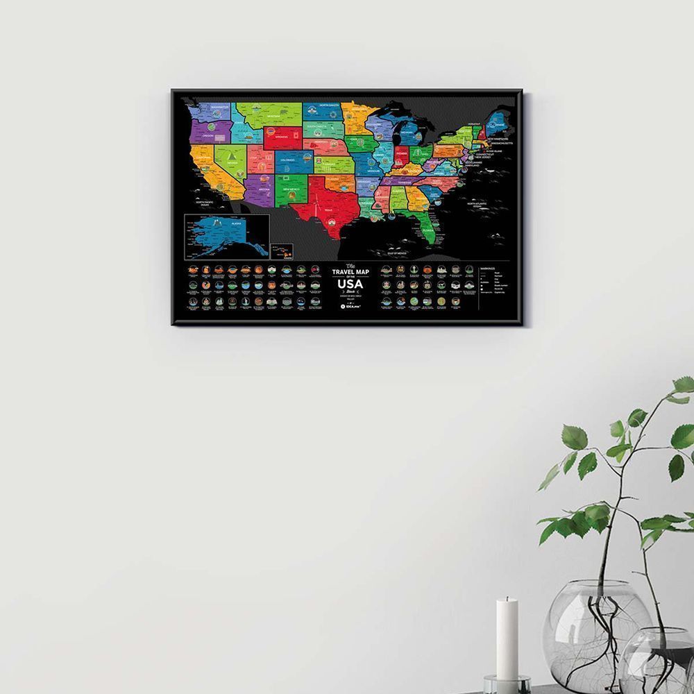    Travel Map USA Black      (USAB)
