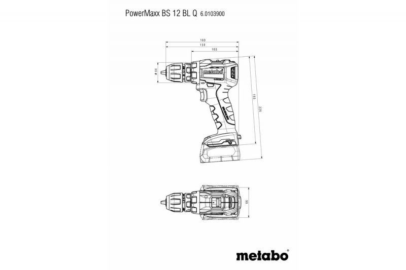    Metabo 12 PowerMaxx BS 12 BL - 2xLiHD 4.0  (Slide-in) (601039800)