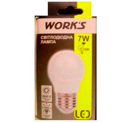   work's led lb0740-e27-g45, g45 7 e27 4000k 550lm (59258)
