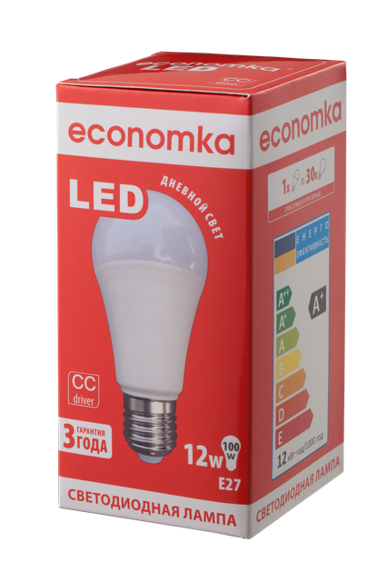   Economka LED A60 12W E27 4200K