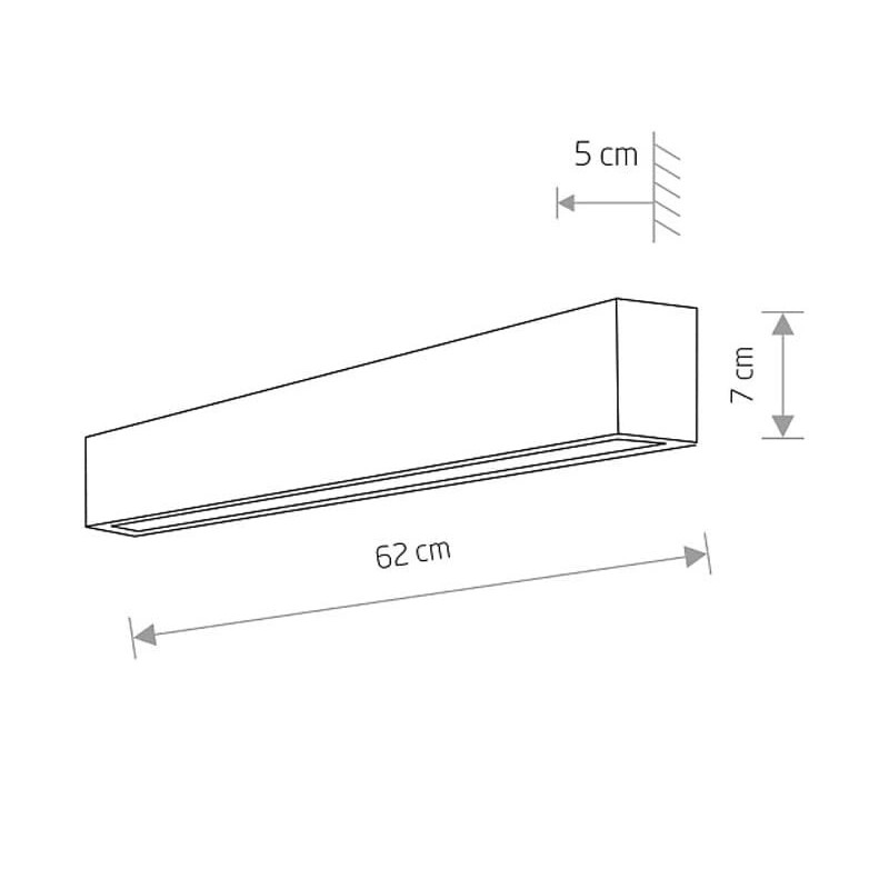   nowodvorski straight wall led graphite s (7562)
