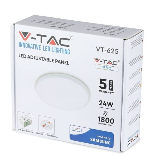    V-TAC SKU-739 Samsung Chip LED 24W 230V 3000  223mm (3800157643085)
