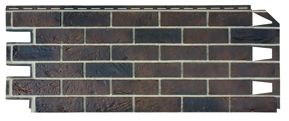 Фасадная панель VOX Solid Brick YORK 1х0,42м Темно-коричневая