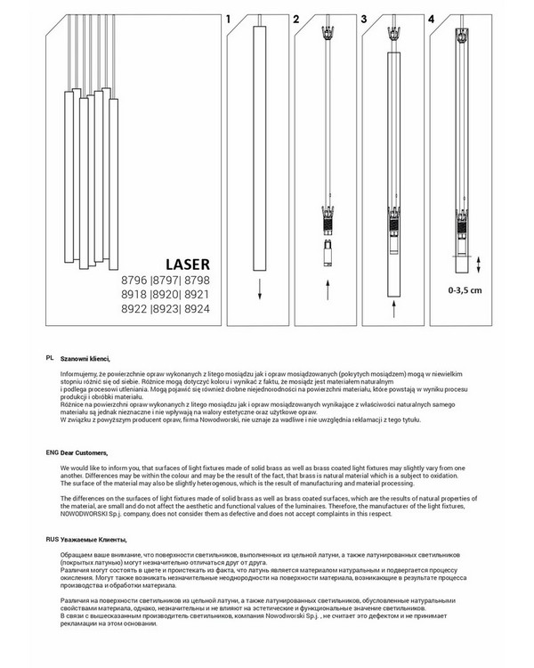    nowodvorski laser solid brass i (8798)