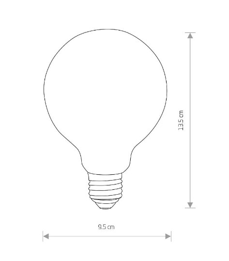    nowodvorski bulb glass ball led 8w 3000k e27 angle 360 (9177)