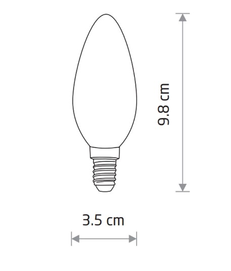    nowodvorski bulb led e14 c35 6w 3000k angle 360 (10589)