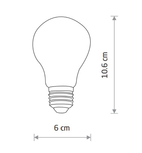    nowodvorski bulb vintage led e27 a60 6w 2200k angle 360 (10596)