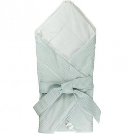 Фото одеяло-конверт для новорожденных руно хлопок 75х75 см голубой