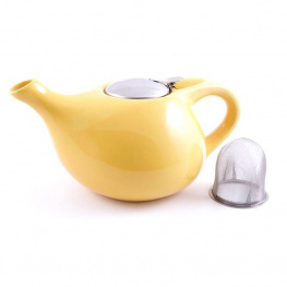 Фото чайник заварочный керамический fissman 1300 мл желтый