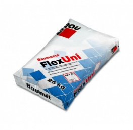 Клей для плитки универсальный эластичный Baumit FlexUni класс C2TE 25кг