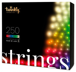   twinkly smart led strings rgbw 250, gen ii, ip44 20 (tws250spp-beu)