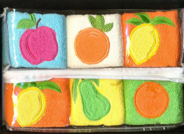 Фото набор кухонных полотенец arya lares soft 30x50 6 шт в упаковке фруктовый