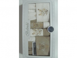 Фото набор махровые халаты и полотенца arya belinda 10 предметов