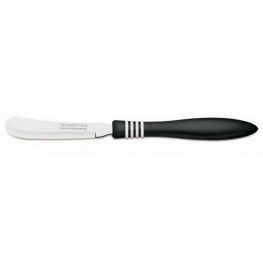 Фото ножи tramontina cor & cor для масла черная ручка 2 шт