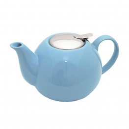 Фото чайник заварочный керамический fissman 1250 мл голубой