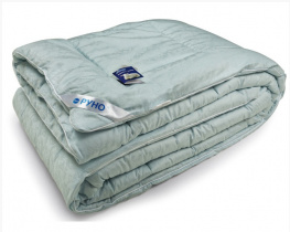 Фото одеяло шерстяное руно полуторное жаккардовое голубое 140x205 см