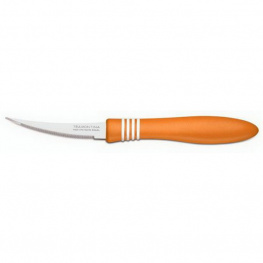 Фото ножи tramontina cor & cor 76 мм для томатов оранжевая ручка 2 шт