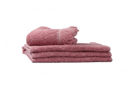 Фото полотенце izzihome маxровое жаккардовое темно-розовое 30x50см (600103)