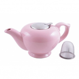 Фото чайник заварочный керамический fissman 1200 мл розовый