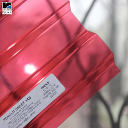 Лист Ondex Ecolux 3х1,095 м красный прозрачный трапеция