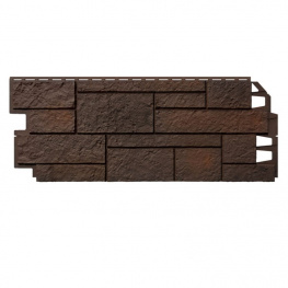 Фасадная панель VOX Solid SandStone Dark Brown 1х0,42м темно коричневая