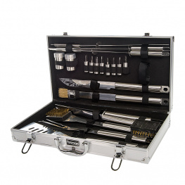 Набор инструментов для барбекю 21 предмет в чемодане Fissman BQ-1016.21