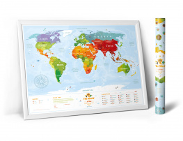 Фото скретч карта мира travel map kids animals