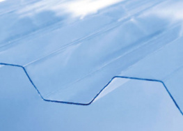 Лист Rober поликарбонат 2x1,045 м, прозрачный, трапеция