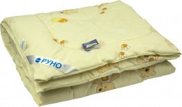 Фото одеяло детское силиконовое руно антиаллергенное зимнее бежевое 140x105 см