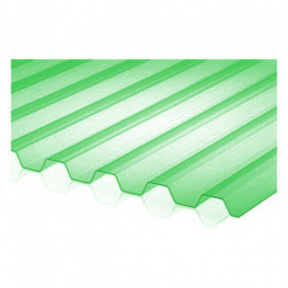 Лист Ondex Ecolux 2,5х1,095 м зеленый прозрачный трапеция