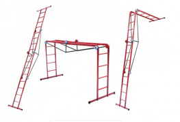 Лестница трансформер металлическая MasterTool 4x4 ступеней (79-1024)
