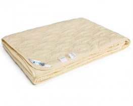 Фото одеяло шерстяное руно нежность двуспальное молочное 172x205 см