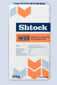 Цементно-известковая штукатурка Shtock W33 25кг (98861885)