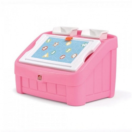 Комод для игрушек и поверхность для творчества 2 в 1 Step 2 BOX & ART 48x78x48 см розовый