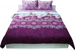 Фото комплект постельного белья руно сатин 40-0723 violet семейный