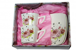 Фото набор чайный на 2 персоны роза 150 мл