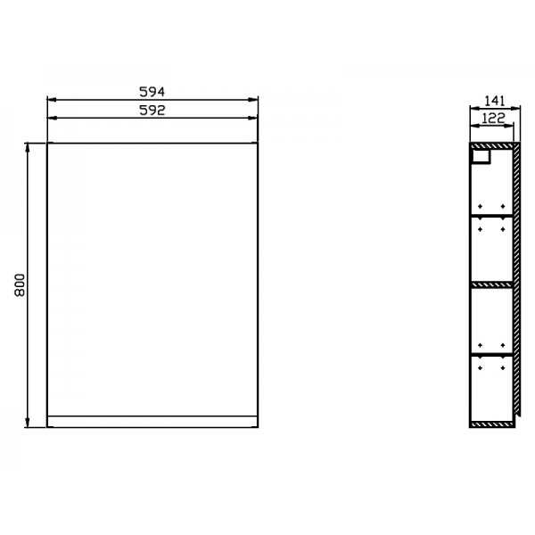   Cersanit Moduo 59,4x14,1x80  (S929-016)