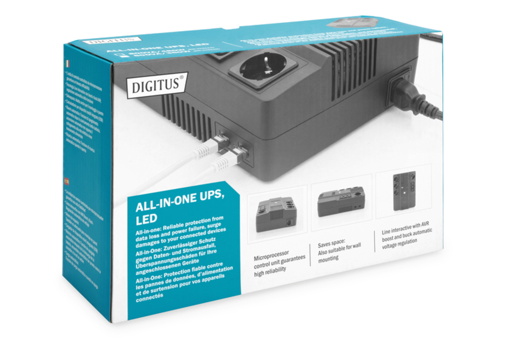    Digitus 800VA/480W LED RJ45 USB 4xSchuko/3xC13 (DN-170111)