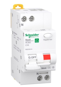   Schneider Electric Resi9R9D55616 6kA 1P+N 16A C 30mA